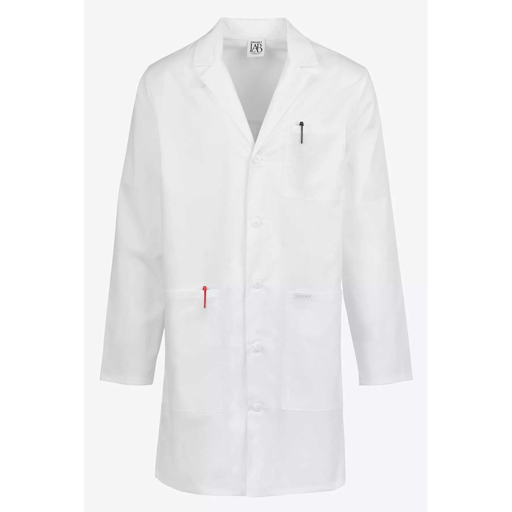 Tall Cherokee Project Lab‎ Mens White Lab Coat Large CK412T Professional Uniform